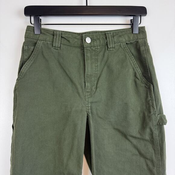 TNA Aritzia Greenwich Carpenter Pants Green Straight Leg 29” - 0 - Picture 3 of 10